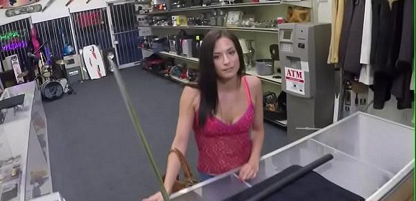  Alexis fucked in the pawnshop office